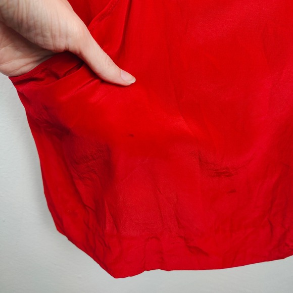 Maje Silk Dress Womens Large 3‎ Mini Tunic Pockets T-Shirt Minimalist Preppy - Picture 3 of 7